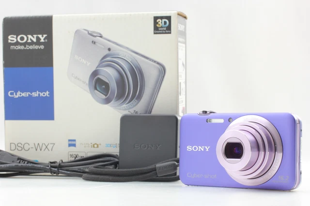 SONY CYBERSHOT DSC-WX7 Purple Compact Digital Camera [Top