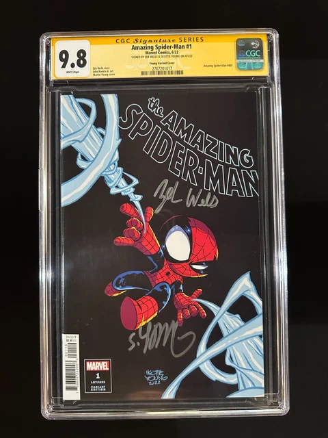 Amazing Spider-Man #1 SS CGC 9.8 (2022) - Sign Zeb Wells, Skottie Young, Variant