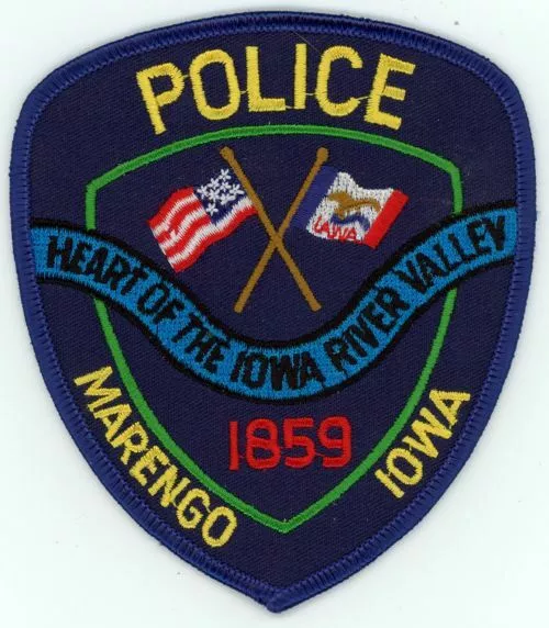 Iowa Ia Marengo Police New Shoulder Patch Sheriff