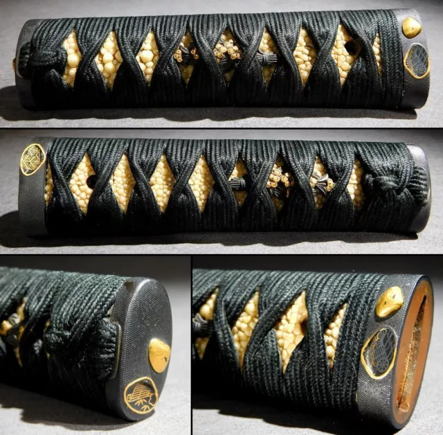 Great Works Kaga Kinko Fittings TSUKA Japan Edo original tsuba sword antique