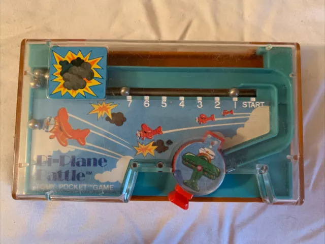 Vintage Bi-Plane Battle Tomy Pocket Game Hand Held Pinball