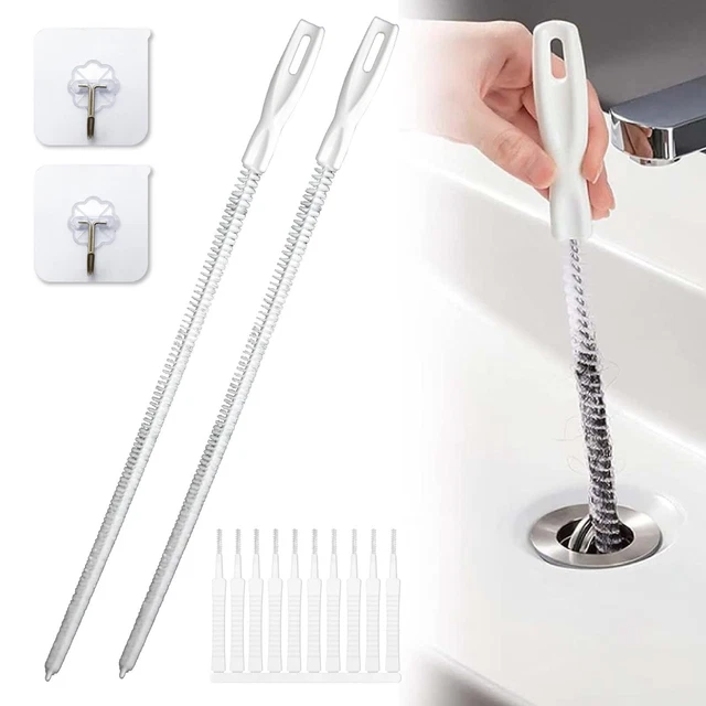 Deboucheur Tuyau Canalisation Brosse En Fil Pour Nettoyage Lavabo, Déboucheur De Canalisations, Brosse En Fil Nettoyer D'évier De Cuisine Et Salle De Bain Nettoyage Canalisation