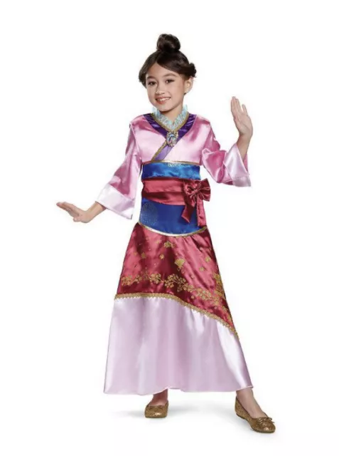 Disney Princess Mulan - Deluxe Child Dress Up Costume - Size S 4-6 Small