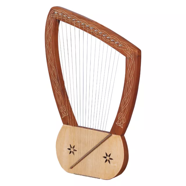 Professionnelle Lyre Harpe 16 Cordes De Bois de Rose Incl. Sac & Extra Cordes