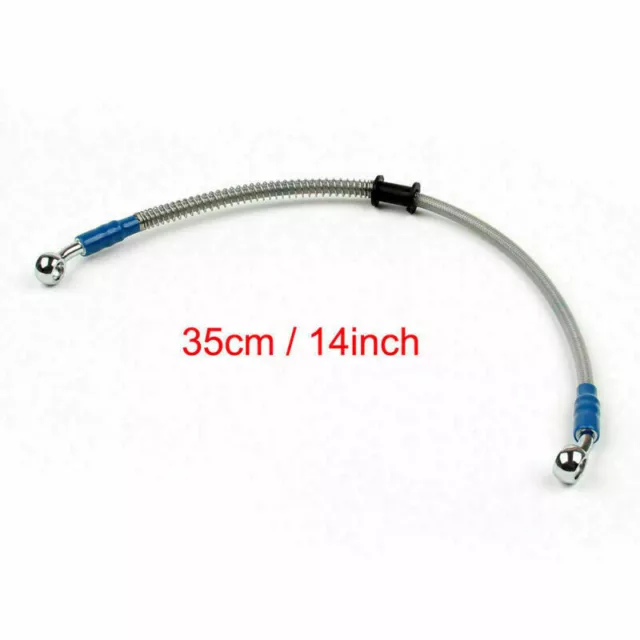35cm/14" M10 Brake Oil Hose Line Banjo Fitting Stainless Steel End SA