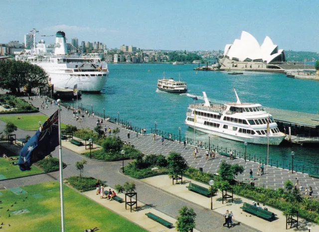 Ansichtskarte Australien: Sydney - Circular Quay with Overseas Terminal -History