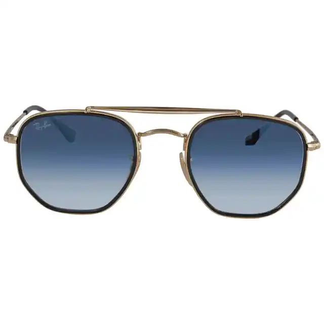 Ray Ban Marshal II Light Blue Gradient Hexagonal Unisex Sunglasses RB3648M