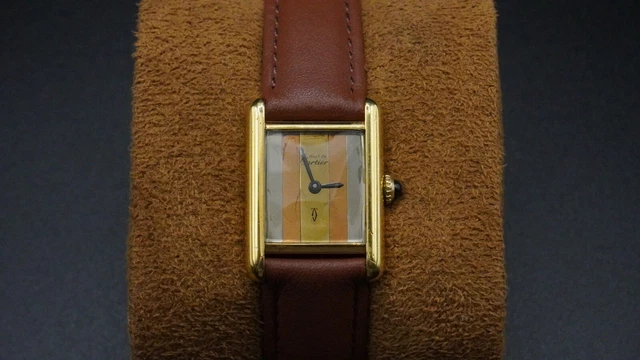 **RARE** Vintage Cartier Tank Must Trinity Silver Case Gold plated