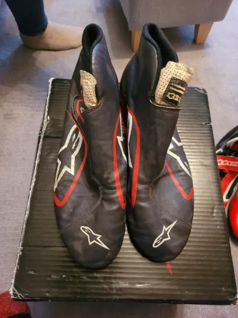 Size 12 UK ALPINSTARS RACE BOOTS USED