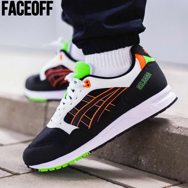 ASICS GEL SAGA Black Shocking Orange Retro Sneakers DEADSTOCK EUR 53 06 PicClick FR
