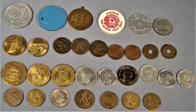 31 Tokens & Coins. Vegas, Commemorative, Amusement, car wash, etc