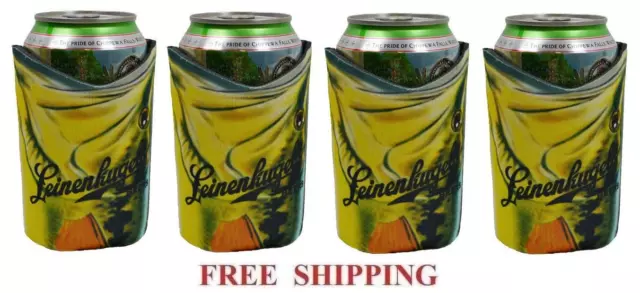 Leinenkugels Fishing 4 Beer Can Holders Cooler Coozie Coolie Koozie Huggie New