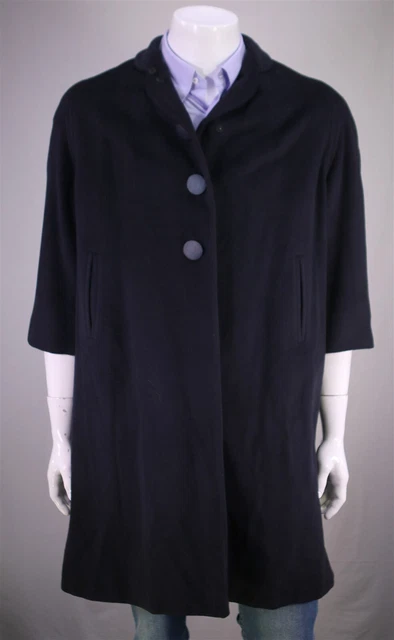 Saks Fifth Avenue Vintage Navy Blue 100% Vicuna Overcoat Ladies~ Medium Saks Fifth Avenue Vintage Navy Blue 100% Vicuna Overcoat Ladies~ Medium