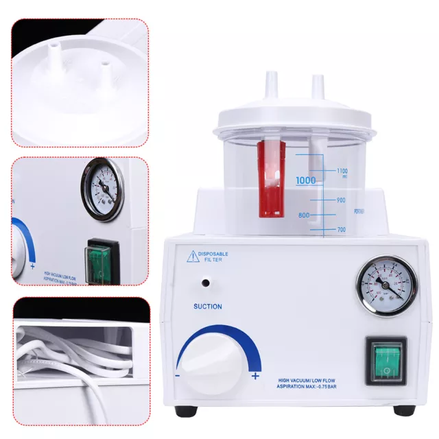 Dental Phlegm Suction Unit Emergency Medical Vacuum Phlegm Aspirator Machine USA
