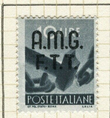 ITALY VENEZIA GIULIA; 1947 early AMG FTT Optd. Mint hinged 10L. value