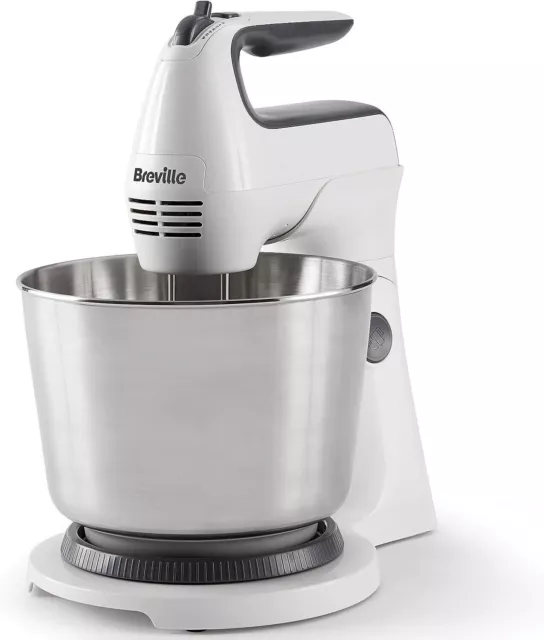 Breville VFM031 Classic Combo Stand & Hand Mixer 3.7 Litre Stainless Steel Bowl