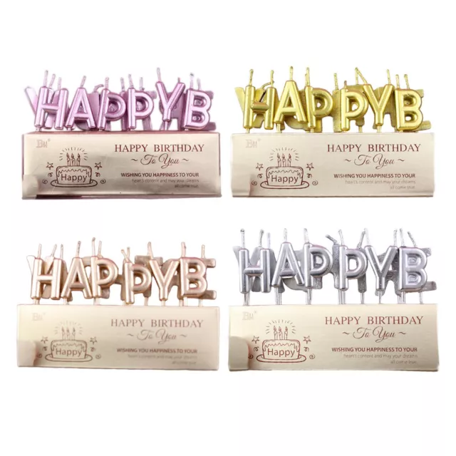 Happy Birthday Letter Candles For Cake Toppers Party Decoration  Letter Candle