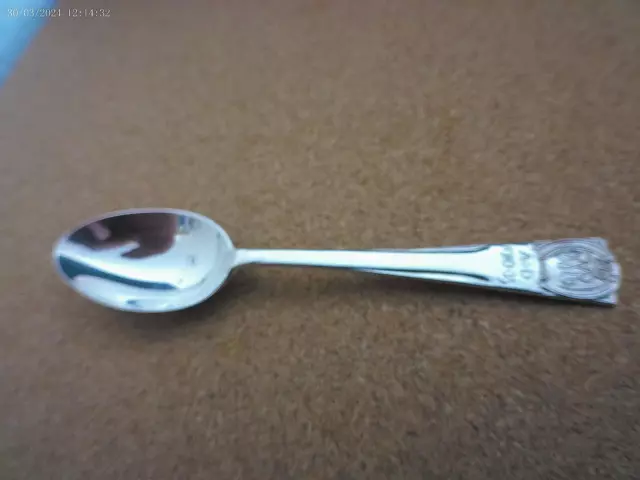 Antique Solid Silver Jubilee Tea Spoon; King George & Queen Mary, London 1935.