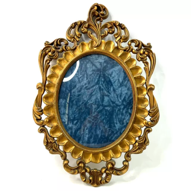 LARGE DEPOSE CONVEX Bubble Glass & Plastic Picture Frame Oval Ornate