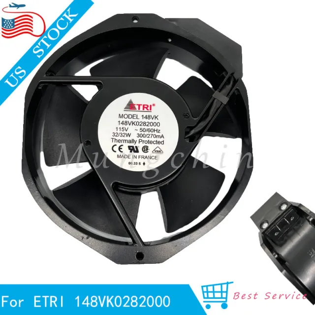 Aluminum Frame AC Axial Cooling Fan 115V 172* 150*38mm For ETRI 148VK0282000