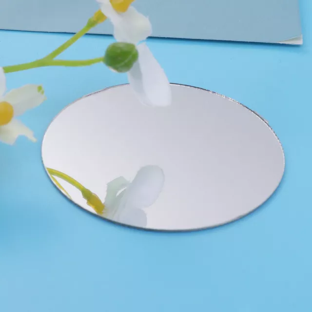 50 Pcs Houseplant Accessories Removable Wall Stickers Round Mirrors Television