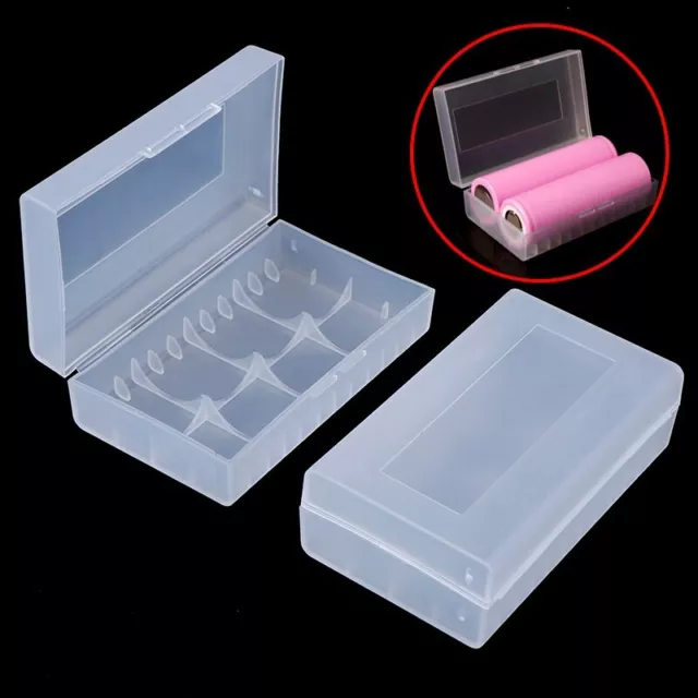 1 2 x 20700 21700 Battery Case Storage Box Plastic Clear Holder For Batteries