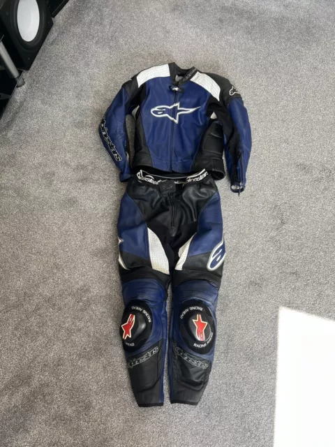 Alpinestars 2 Piece Motorcycle Leathers, Good Condition, UK40 EU50.