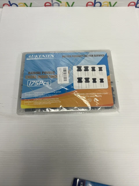 175Pcs/set Radial Power Choke Inductors Assorted Kit, new sealed box