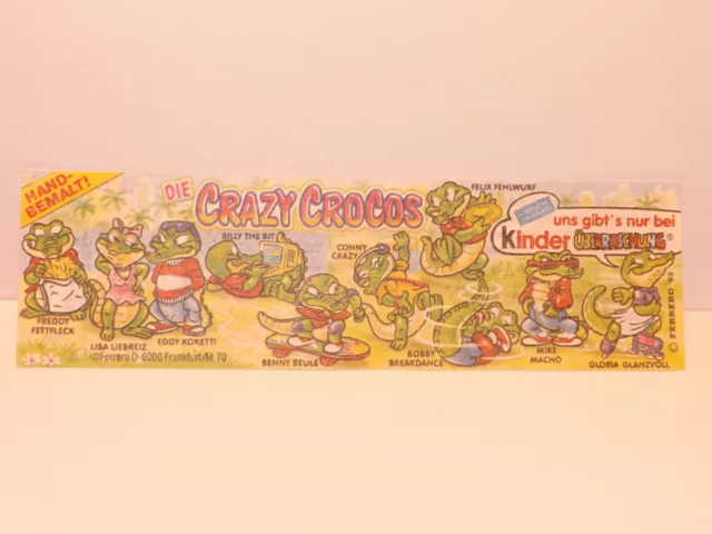 Beipackzettel        " Die Crazy Crocos - 1993 "