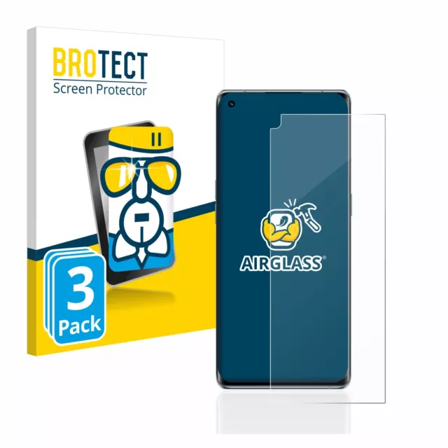 3x Pellicola Protettiva Vetro per Oppo Reno 6 Pro Plus 5G Protezione Proteggi
