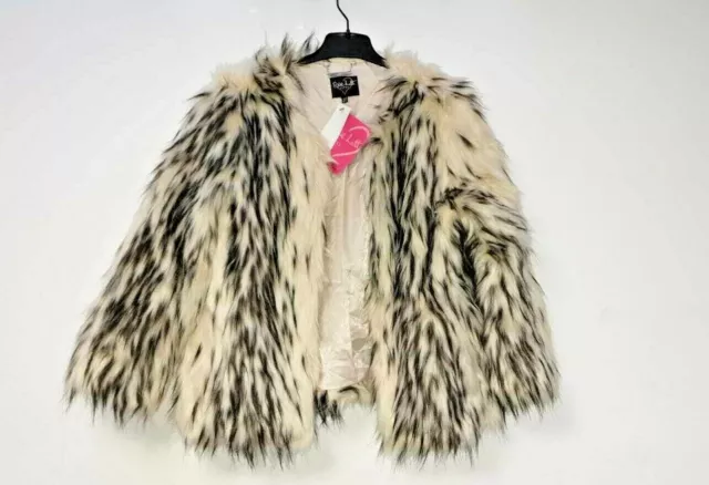 Lipsy Pixie Lott Faux Fur Jacket UK 12 LN002 DD 05