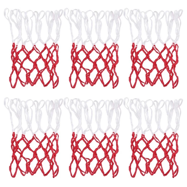 6 stücke professionelle polyester geflochten multicolor basketball net für