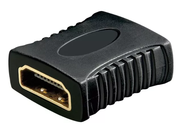 HDMI Adapter Kupplung vergoldet - HDMI Buchse auf HDMI Buchse Full HD 1080p
