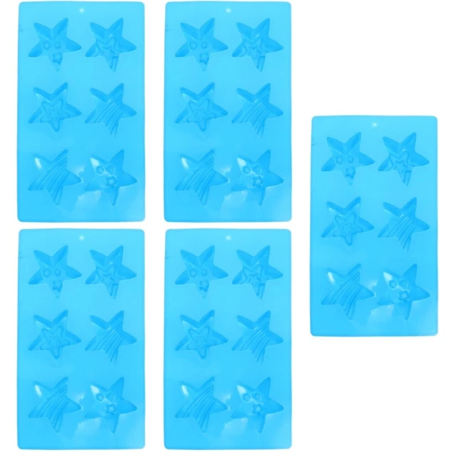 Set 5 Six-hole Five-pointed Star Mold Silica Gel Baby Soap Silicone Baking