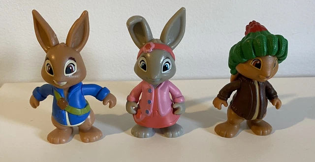 CBEEBIES PETER RABBIT - SET OF 3 POSEABLE FIGURES Toy Bundle Lilly ...