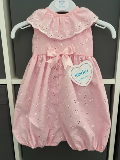 Baby Mädchen Spitzenstrampler Kurz Rosa Spanisch Sommerstrampler Outfit Neugeborene - 12 M