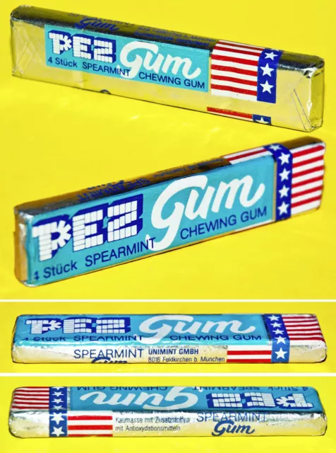 PEZ Menthe Verte Chewing Gum Gomme Bubble Gum 1960er Rareté ! Barre Ed Haas