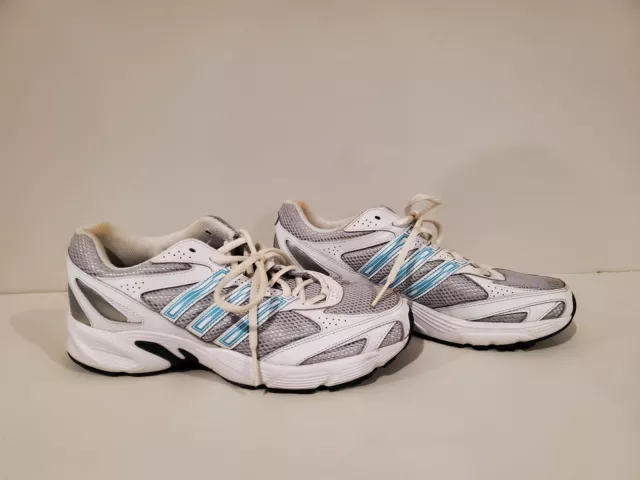 Adidas Adiprene Running Shoes Women's 9.5 White Silver Blue CLU600001 901190