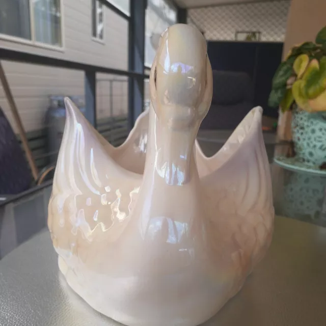 Pates Potteries Sydney Lustreware Swan Vase