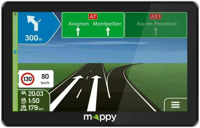 MAPPY MAXI E738p GPS Navigationssystem Navi Europe 16:9 7" 7 Zoll Schwarz G1