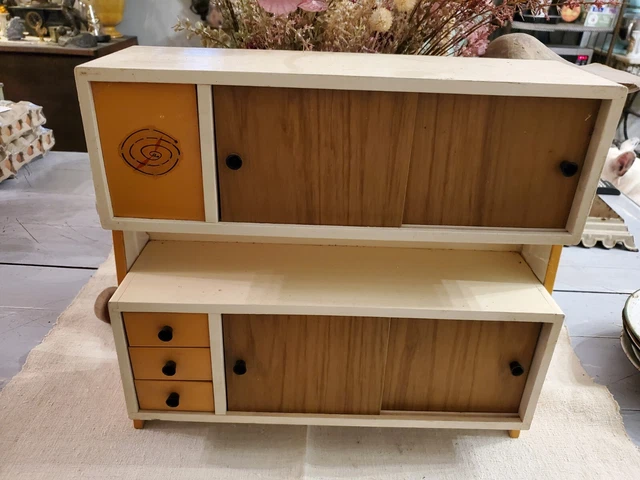ANCIEN BUFFET DE Poupée Art Deco En Bois EUR 17,60 - PicClick FR