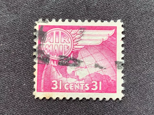 Canal Zone Panama 1951-1963 Airmail Air Mail 31C Red Violet Purple - Used