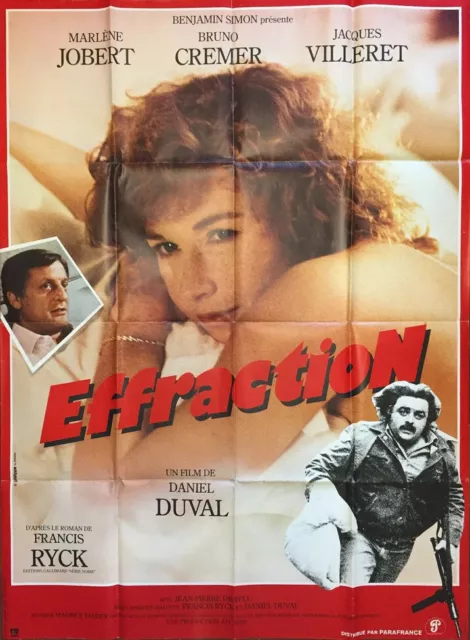 Affiche 120 160 film EFFRACTION Marlène Jobert - Bruno Cremer - Jacques Villeret