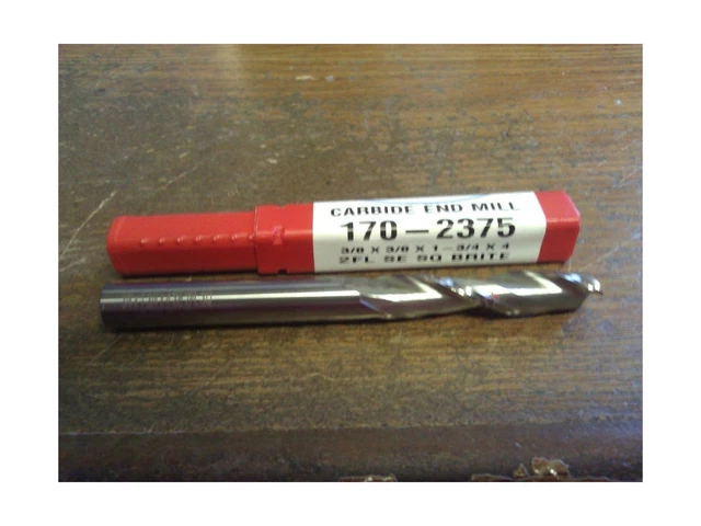 3/8 2 Flute EXTRA LONG CARBIDE END MILL 170-2375 1.75 LOC