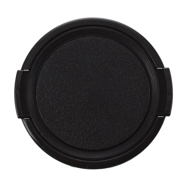Cubierta de lente frontal de plástico pellizcado lateral negra 49 mm A5E9