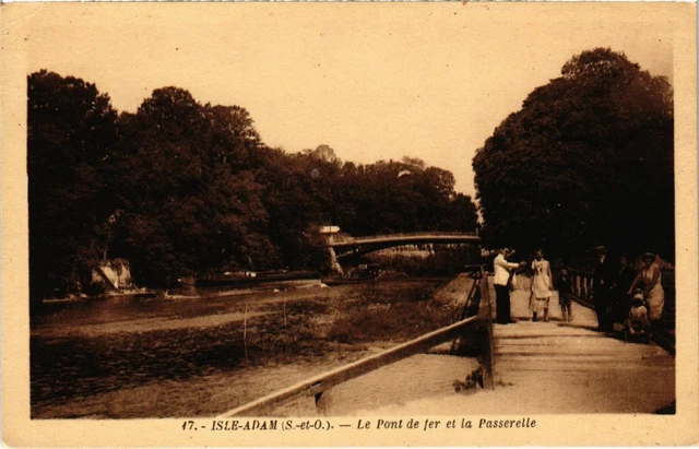 CPA ISLE-ADAM - Le Pont de fer et la Passerelle (107840)