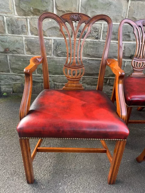 Antique Set 9 Chippendale Style Mahogany Dining Chairs 2