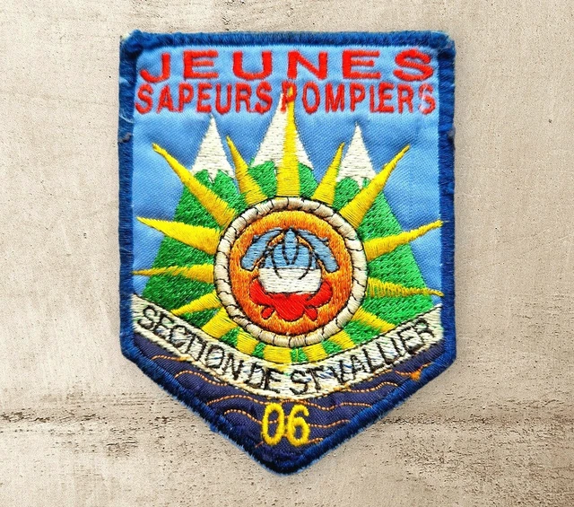 ANCIEN ÉCUSSON POMPIER CIS de Munster SDIS 68 Sécurité Civile Fire