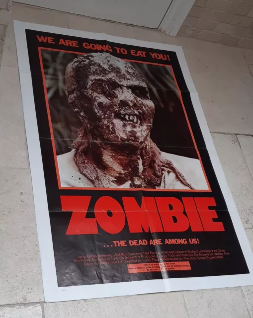 Lucio Fulci Zombie Original Us 1 Sheet Movie Film Poster We Are Going To Eat You