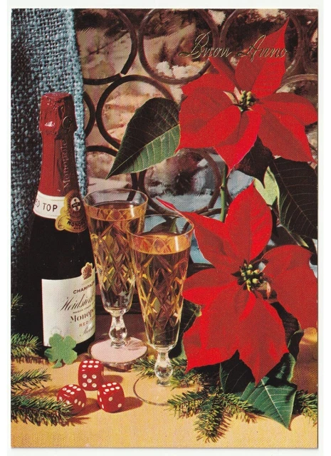 Non - Neuve Carte Postale Vintage Voeux de Joyeux Noel Petite Fille Sac